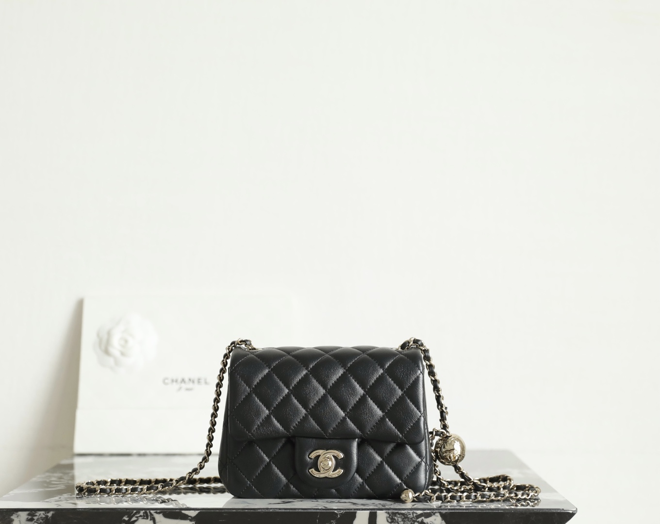 25K Little Golden Ball Square Fat Flap Bag